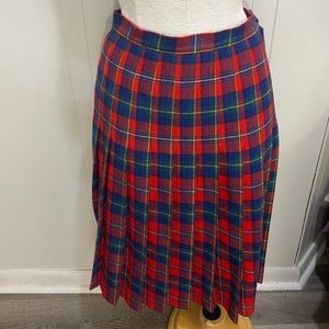 SOLD! Vintage Pendleton Tartan Wool Pleated Skirt